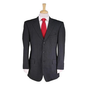 Timothy Everest Charcoal Gray Chalkstripe Super 100's Wool 3-Btn Suit 42R